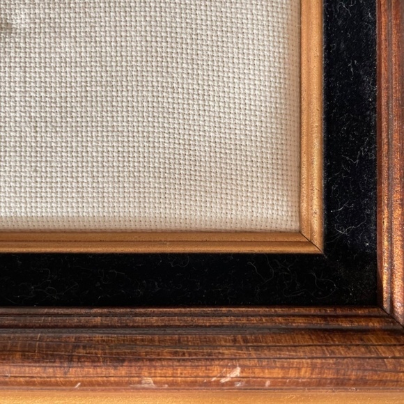 Vintage Cross-stitch Little Drummer Boy framed Handmade Holiday Decoration - Picture 8 of 10